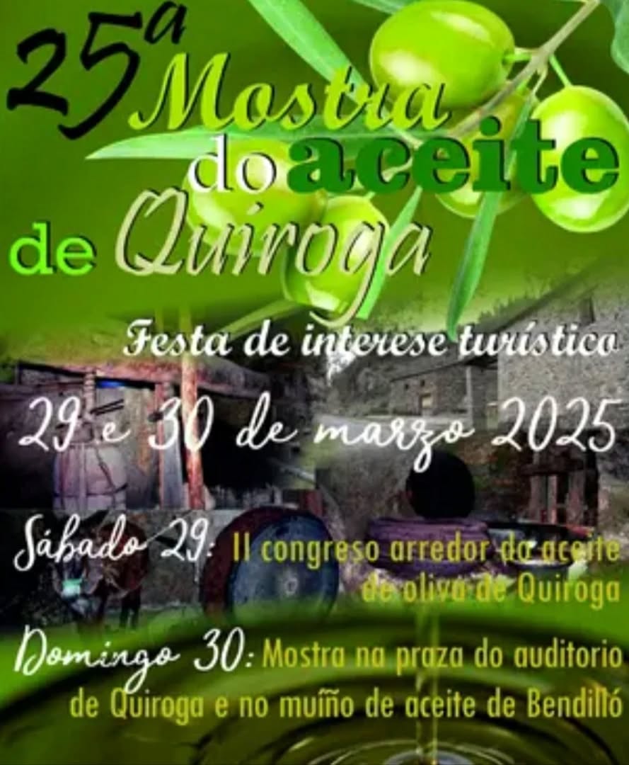 Esta fin de semana celebrase a 25° edición da feria do aceite de Quiroga 💚 O domingo estaremos na carpa situada na praza do auditorio de Quiroga, vémonos!!

#feiradoaceitedequiroga
#madeiradeoliveira #maderadeolivo 
#xeoparquemontañasdocourel 
#ribeirasacra #artesania_de_galicia